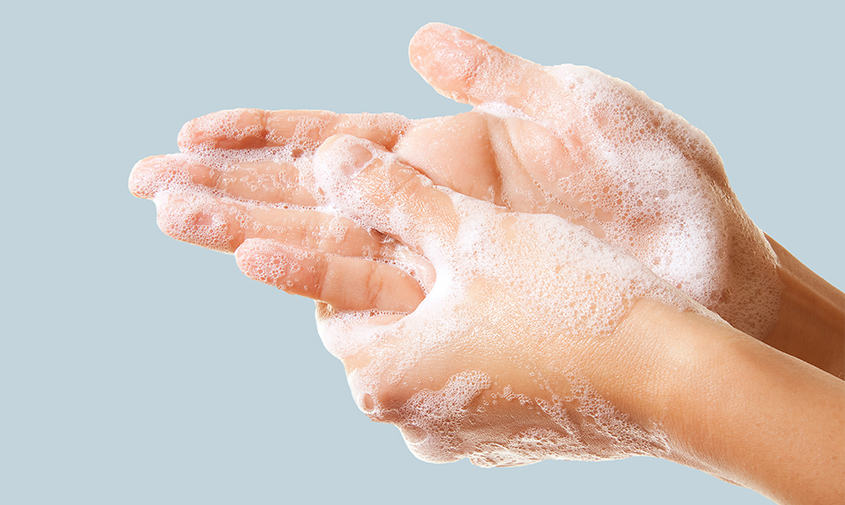 Käsienpesu saippualla